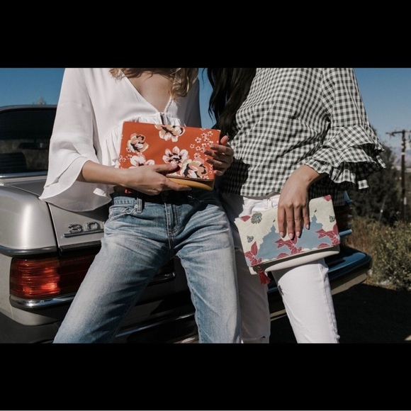 Rachel Pally Reversible Blossom Orange Clutch Bag - Picture 3 of 8